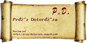 Práz Doloróza névjegykártya
